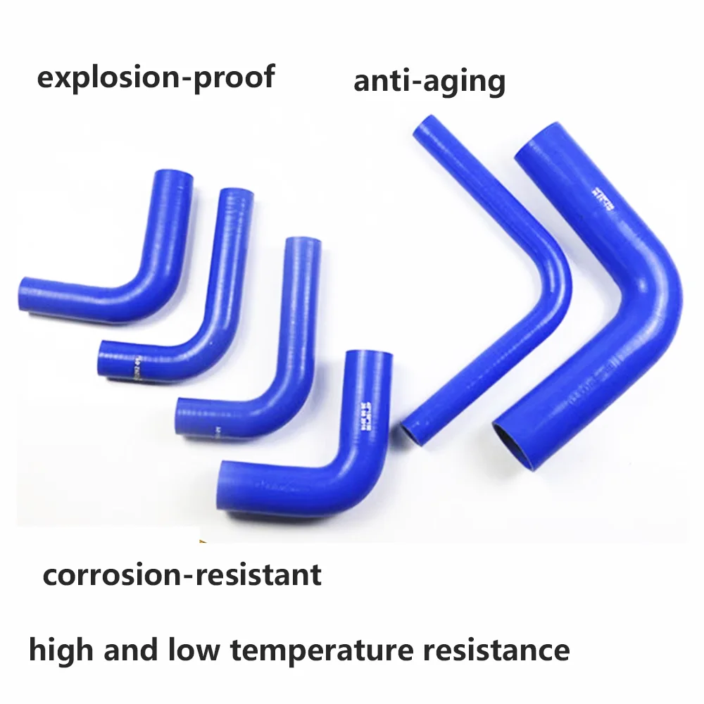 

Black Blue ID16-130mm 90° Pressure-Reducing Silicone Elbow Water-Cooled Pipe Elbow Automotive Intercooler Turbo Intake Hose