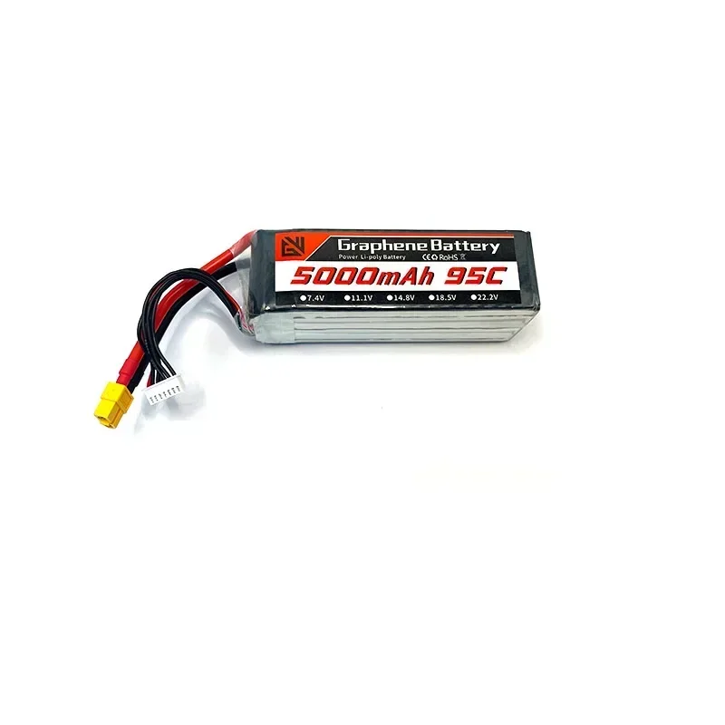 22.2V  6S Lithium Battery 5000mAh 95C Suitable for Remote Control Cars Airplanes Ship Models Off-road Vehicles and Racing Models