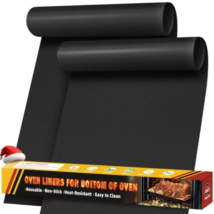 

Oven Lers for Bottom of Oven, 17"x" Heavy Duty Non-Stick Oven Ler Mat, Reusable Heat Resistant Grill and Bakg Mat, BPA/PFOA Fre