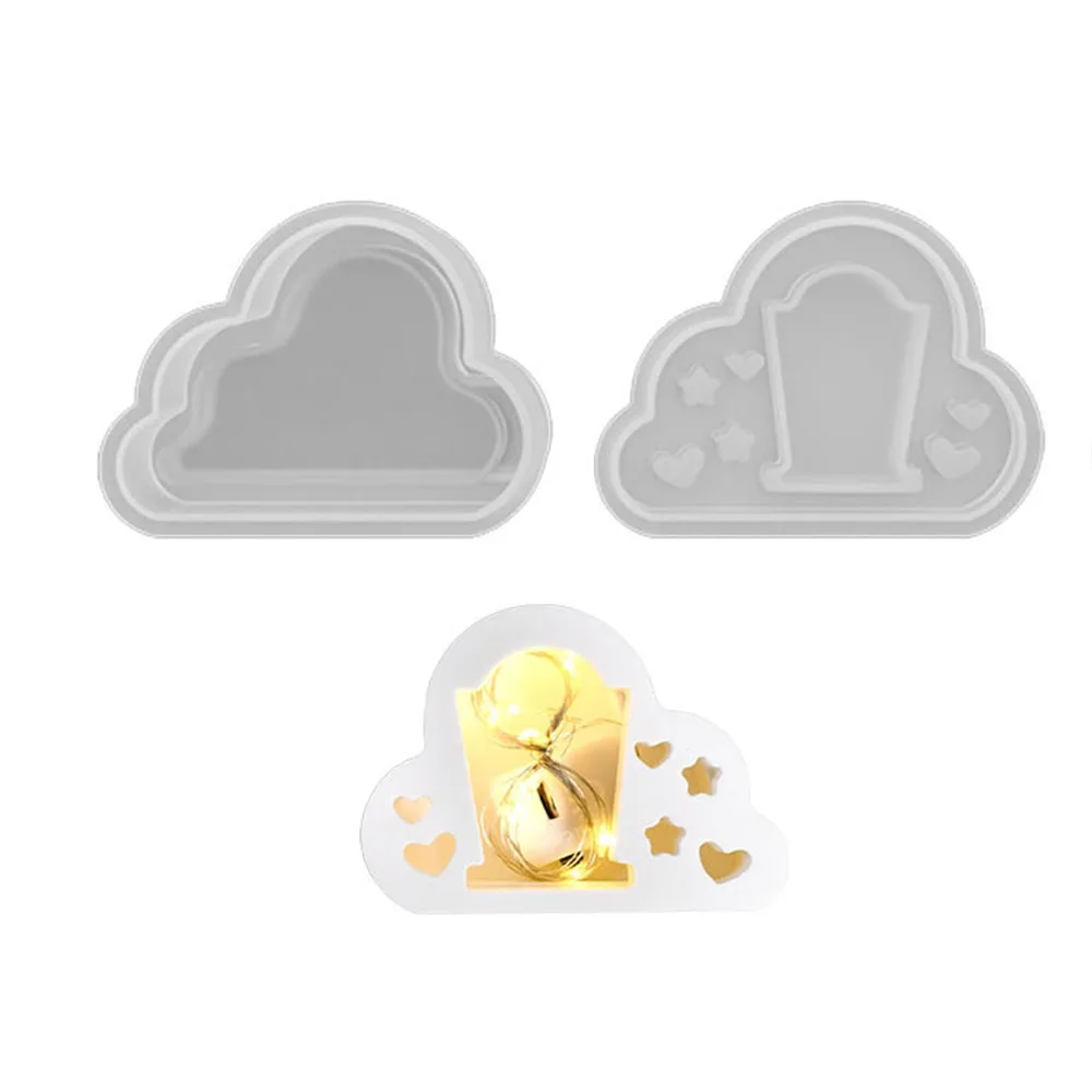 

DIY Candle Lamp Silicone Mold Creative Hollow Out Ghost Candle Jar Molds Halloween Decoration Handmade Tombstone Resin Molds