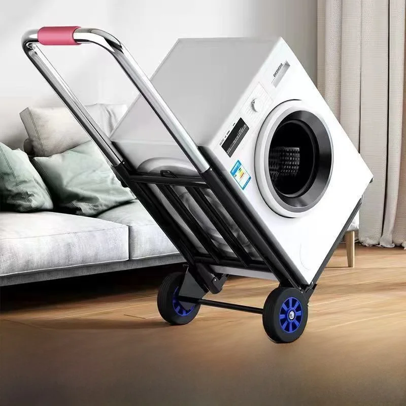 ステンレス製手引きショッピングカート折りたたみ式荷物運搬野菜購入重量運搬小型手引き家庭用カート