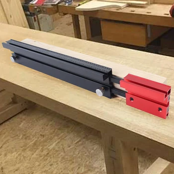텔레스코픽 알루미늄 프로파일 라우터 펜스, T-트랙 테이블 톱 펜스, 목공 T-슬롯 마이터 트랙 펜스, 50-87cm, 75 타입 MM 및 인치