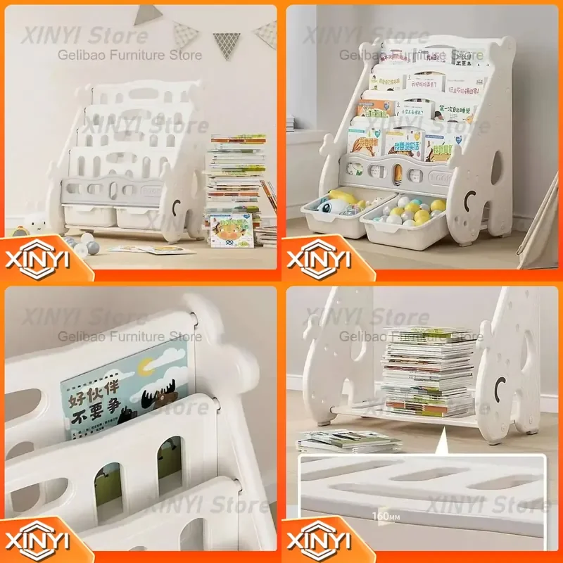 Simple Desk Storage Bookshelf for Students Children Dormitory Home Use Desktop Shelving Unit for Kids Room Organization