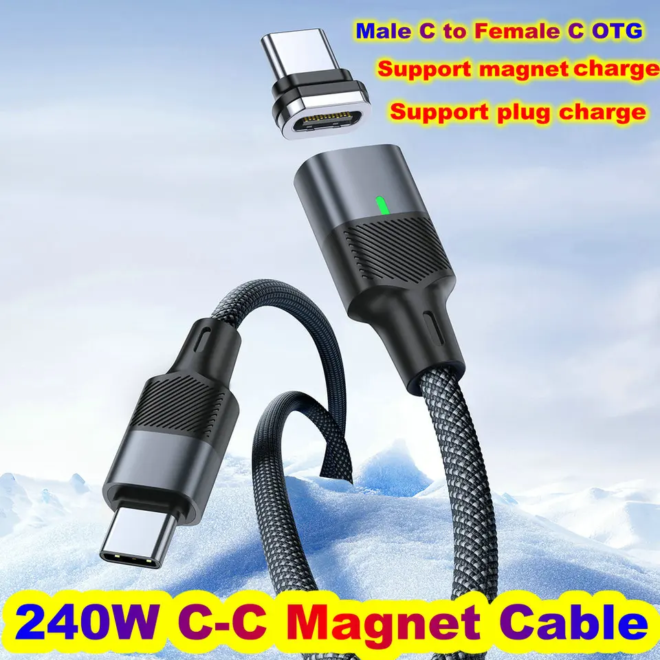 Cable de Carga Plegable USB C Plano con Soporte para Teléfono, Carga Ultra Rápida Tipo C 2M para iPhone 4