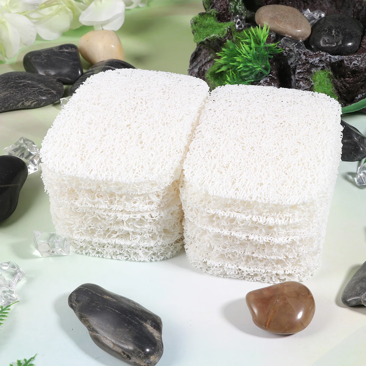 

10pcs Anti-Slip Pad Bar Soap Saver Holder Dish Cushion For Bathroom Kitchen Use Soap Dish Cushion White Pvc Material