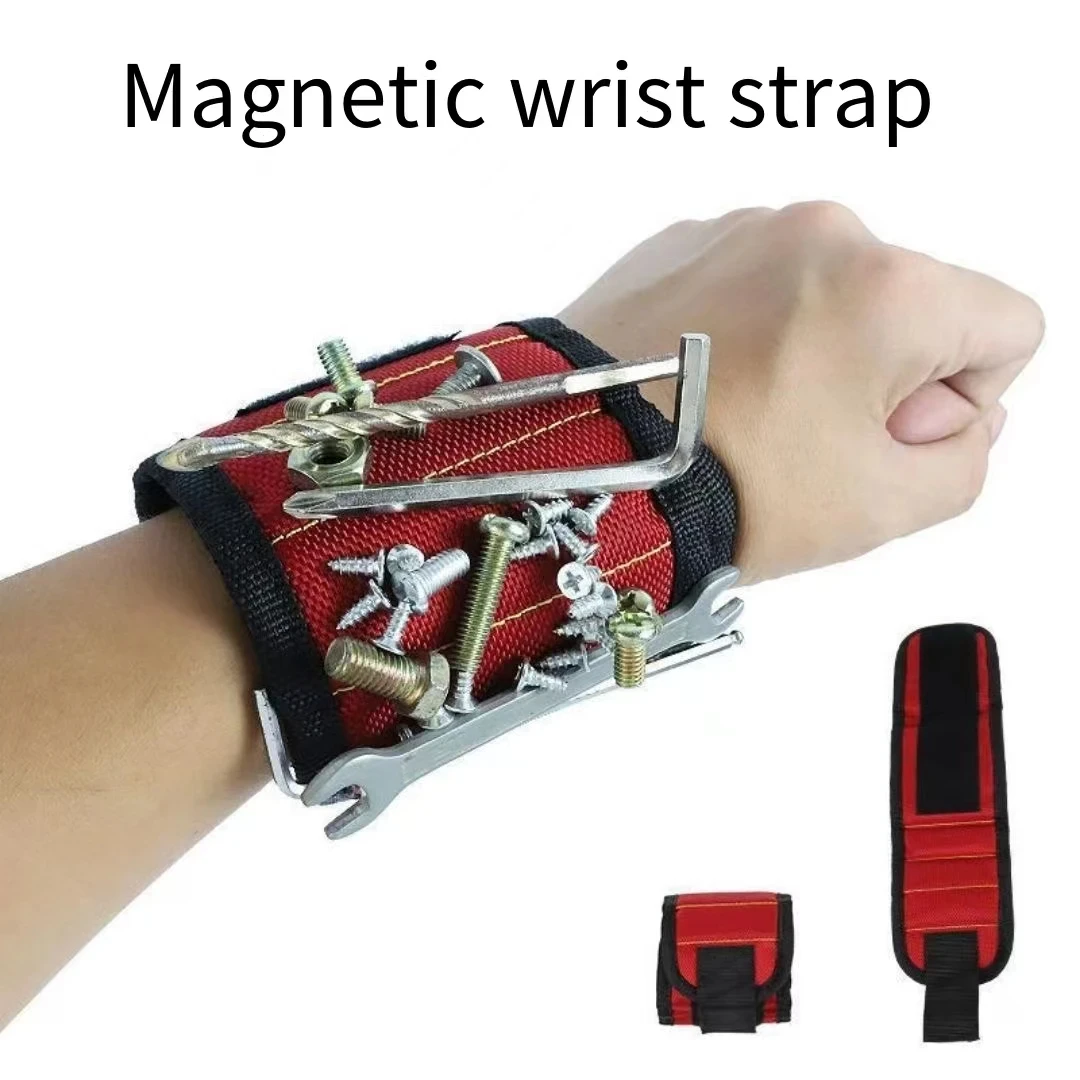 Men Women Magnetic Wristband for Holding Screws Nails Drilling Bits Wrist Tool Holder Belts with Strong Magnets Cool Gadgets