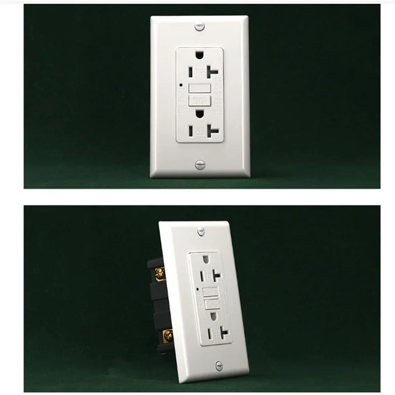 

ABJO-2X Розетка GFCI 20 А, электрическая розетка GFI со светодиодным индикатором, прерыватель заземляющей несанкционированного доступа, 20 А