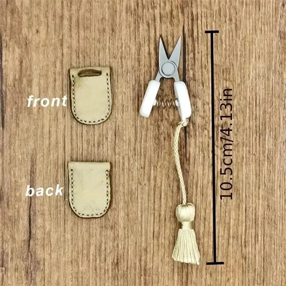 Metal Sewing Small Scissor  with Protective Cover Art Mini High Precision Scissor Straight Tip Sewing Supplies DIY