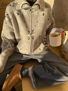 Boho Women's Knit Jacquard Cardigans Stand Collar Zipper Full Sleeve Female Sweater 2026 Autumn Lady Fashion Cozy Knitwear New 4 Boho Women's Knit Jacquard Cardigans Stand Collar Zipper Full Sleeve Female Sweater 2026 Autumn Lady Fashion Cozy Knitwear New 4