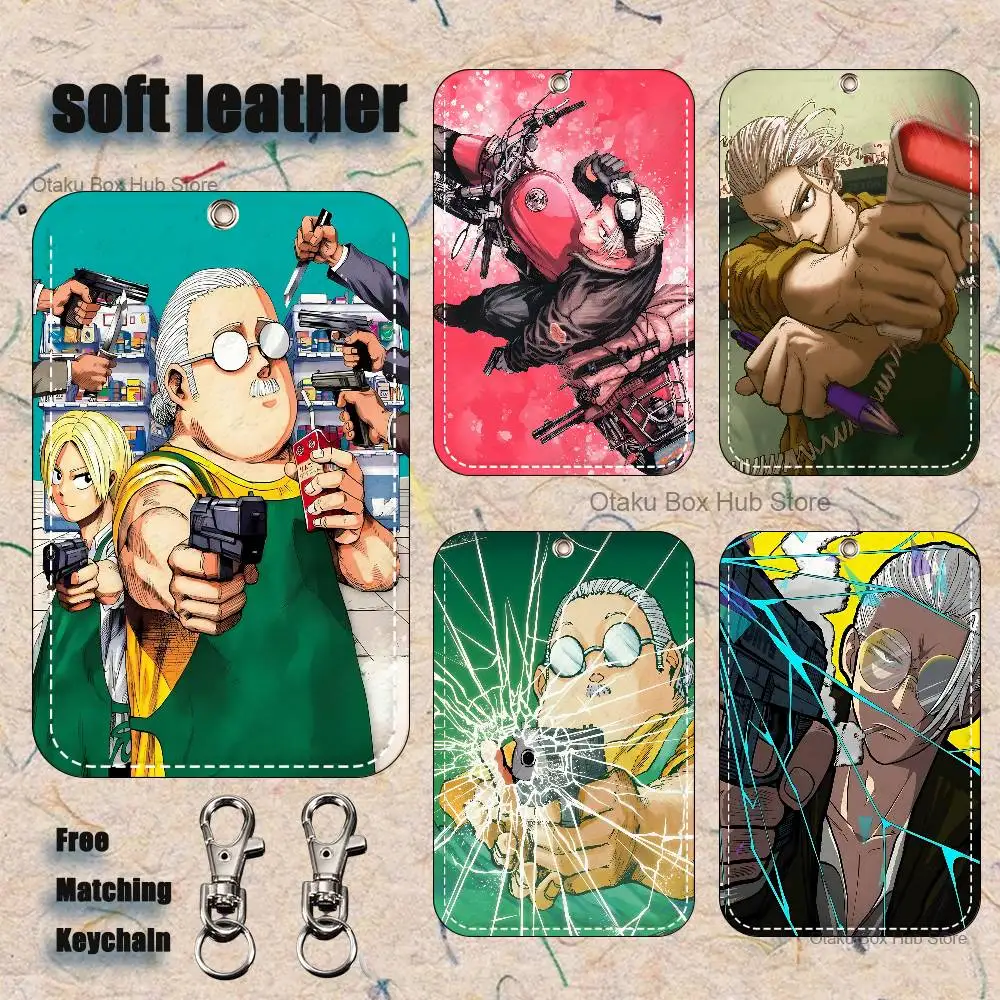 Llavero con soporte para tarjetas de Anime T-Taro S-SakamotoS, soporte para tarjetas bancarias, de trabajo, funda protectora para tarjetas de estudiante, tarjeta de autobús