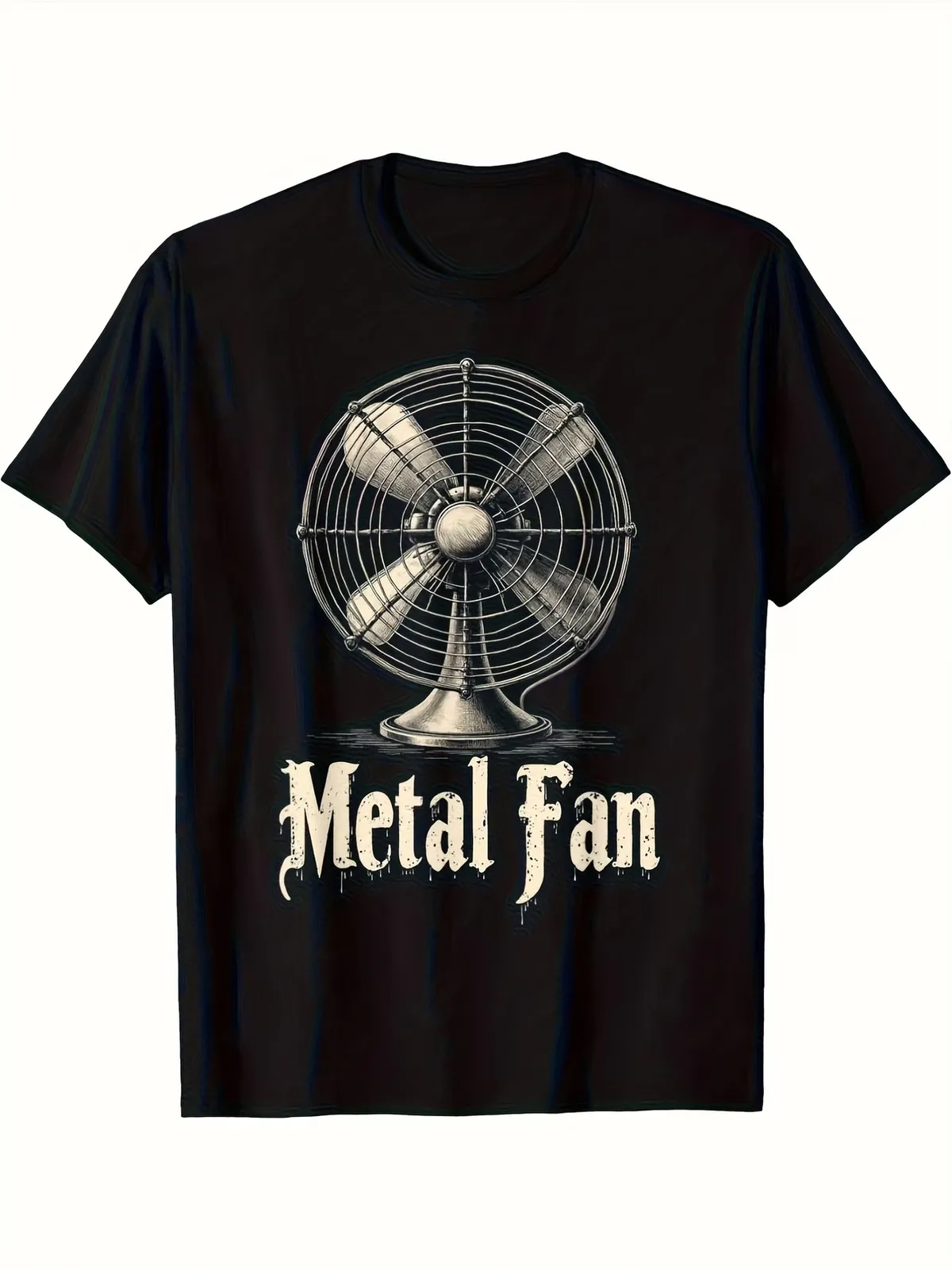 

Men'S And Unisex Vintage Fan Graphic T-Shirt - Black Heavy Metal Tee Featuring a
