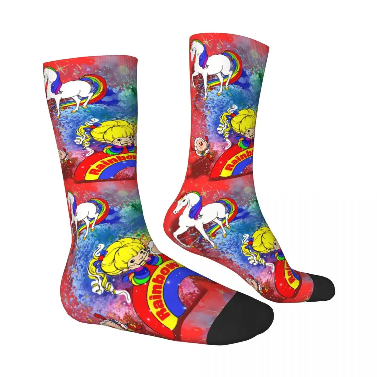 Rainbow Brite Socks Travel 3D Print Boy Girls Mid-calf Sock