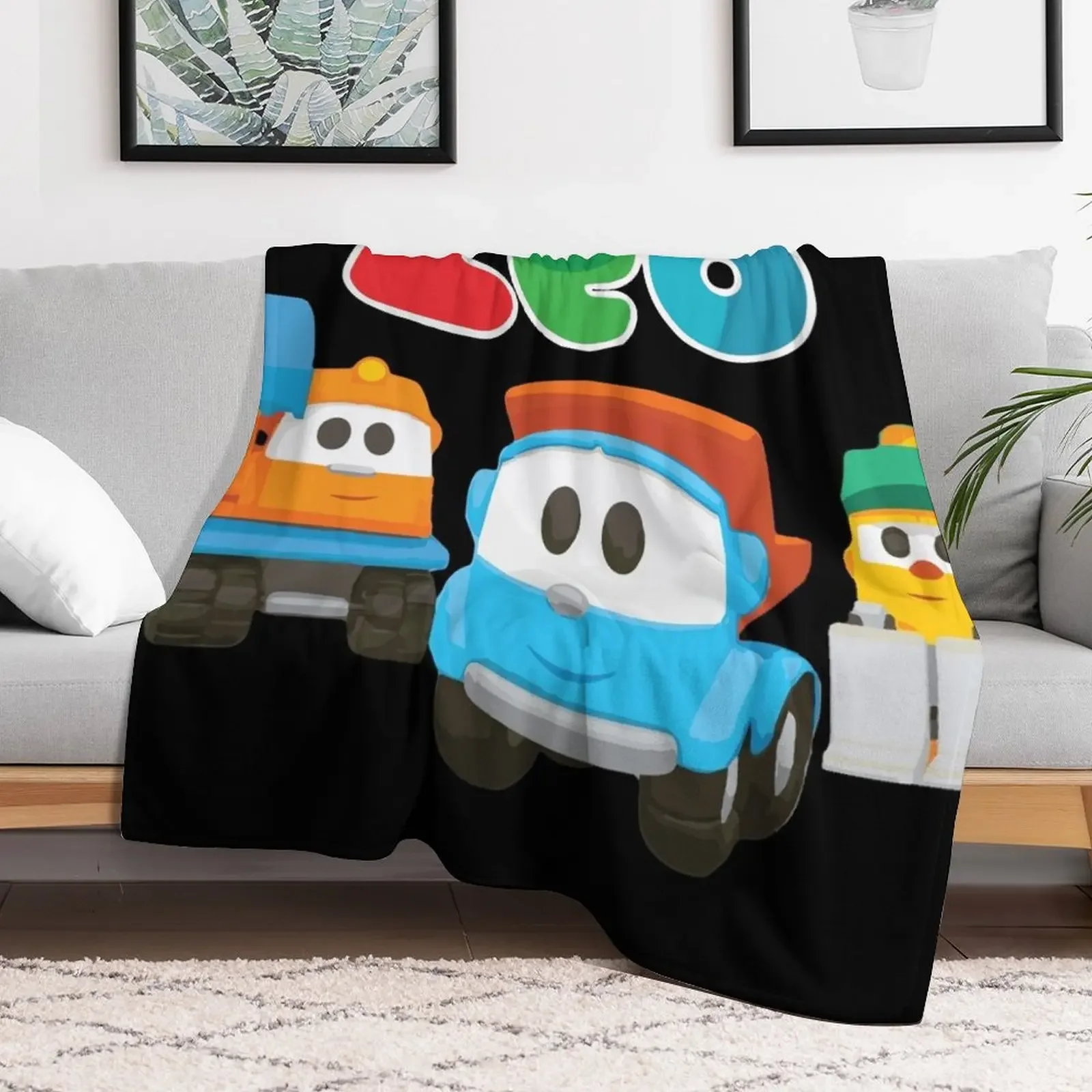 leo the truck, lifty and scoop Throw Blanket halloween christmas gifts Luxury Throw For Baby Blankets