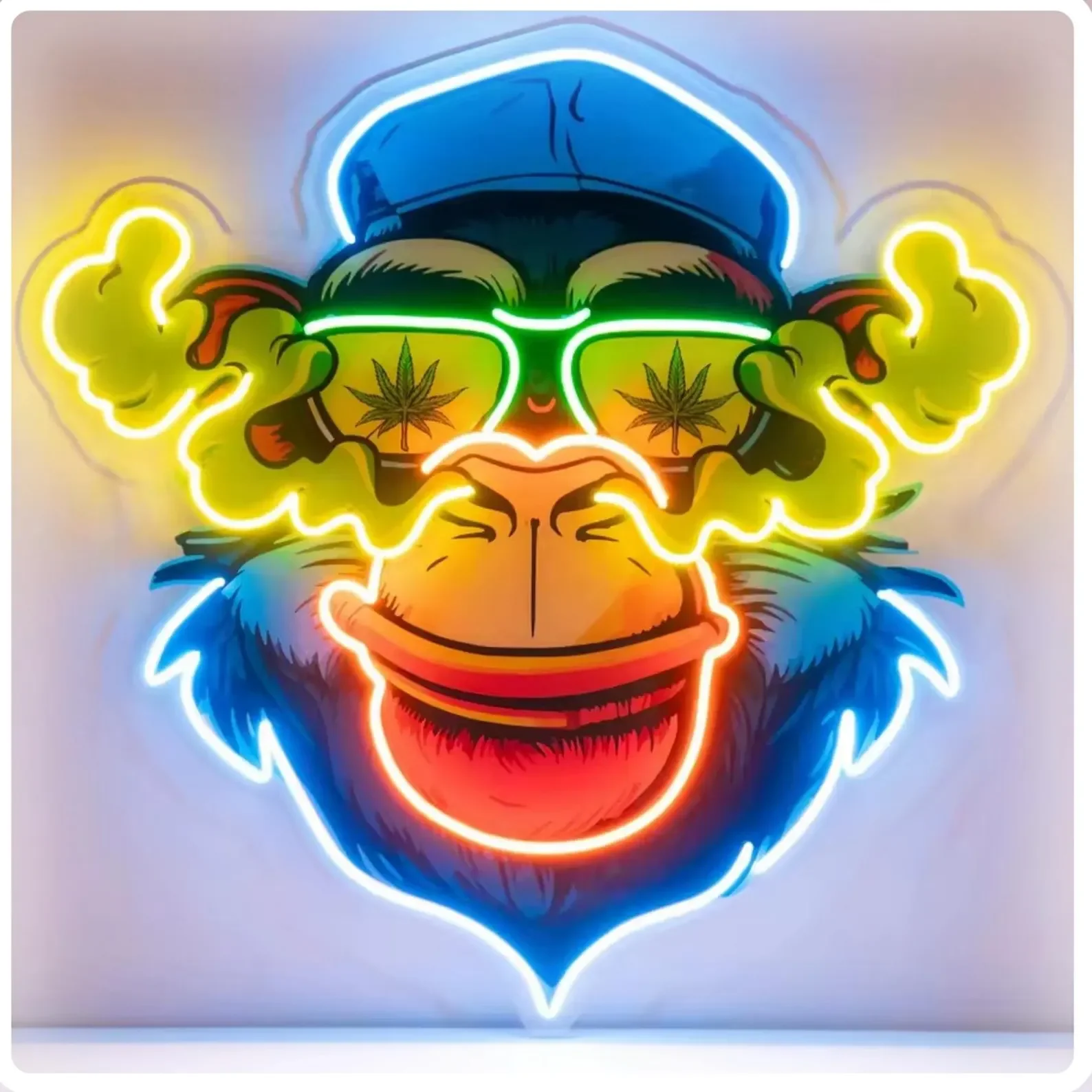 Pop Art Monkey Neon Sign,Retro Neon Wall Decor,Custom Neon Sign,Bedroom/Home Decors,Animal Neon Sign,Monkey Lover Gift
