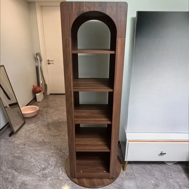 Corner Cabinet Rotatable Shelf Full-length Mirror Living Room Bedroom Multifunctional Storage