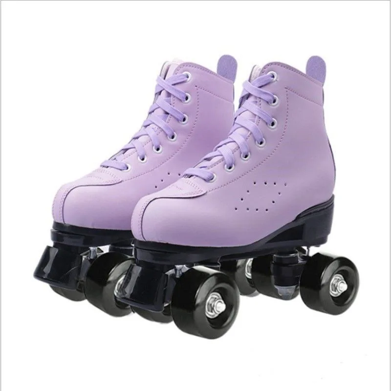 

Indoor and Outdoor Skater Shoes Quad Two-row Unisex Glitter Flashing Roller kasut skate adult children skating shoes designs