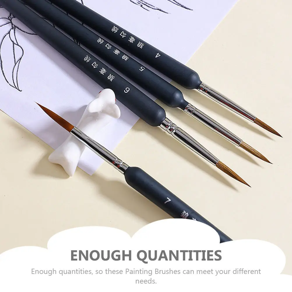 

10Pcs Detail Paint Brush Set Fine Painting Brushes Miniature Line Drawing Pens Comfortable Grip Multipurpose Nail Art DIY
