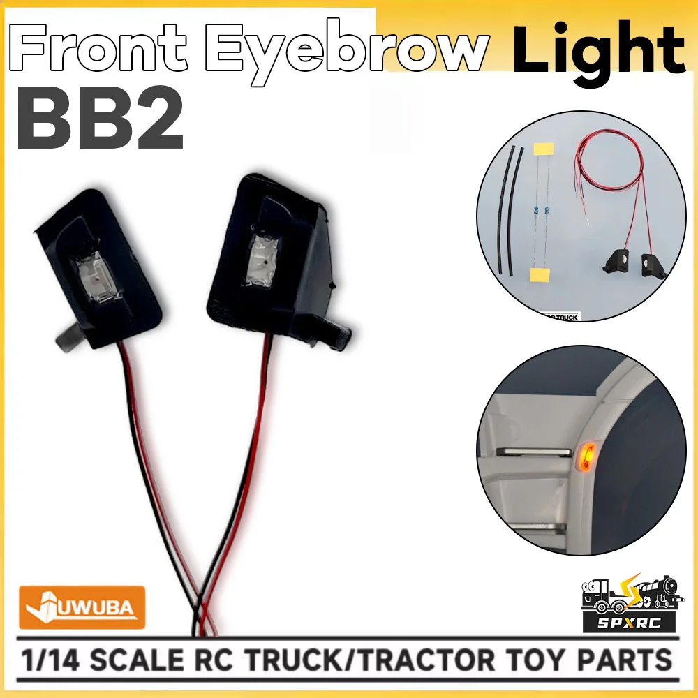 770S Front Eyebrow Light BB2 KZB-02B For 1/14 Tamiyaa RC Truck Tractor 6×4 56368 8X4 56371 4X2 Scaniaa DIY Toy Model Parts