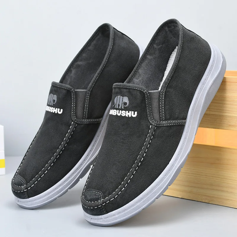 

Canvas Shoes Men's Fashionable Classic Casual Shoes One Foot Lazy Shoe Comfortable Shallow Mouth Men Single Shoe