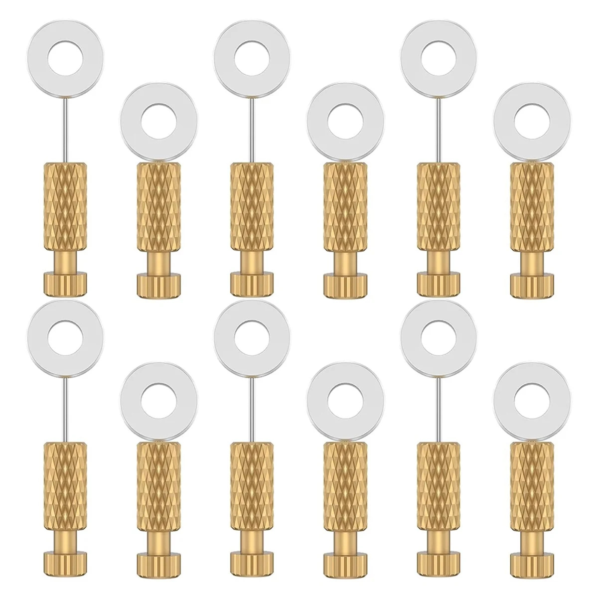 إبر جلدية للخياطة اليدوية 12 قطعة إبر تحديد موضع الخياطة الجلدية ، دبابيس تحديد المواقع الجلدية المصنوعة يدويًا ، 12 مم 18 مم