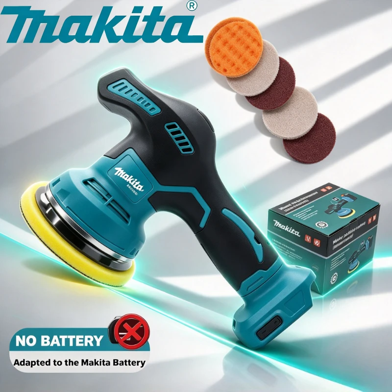 Makita 18V Cordless Vehicle Polishing Machine Digital Display 8 Speed Setting Car Waxer For Auto Detailing And Paint Restoration