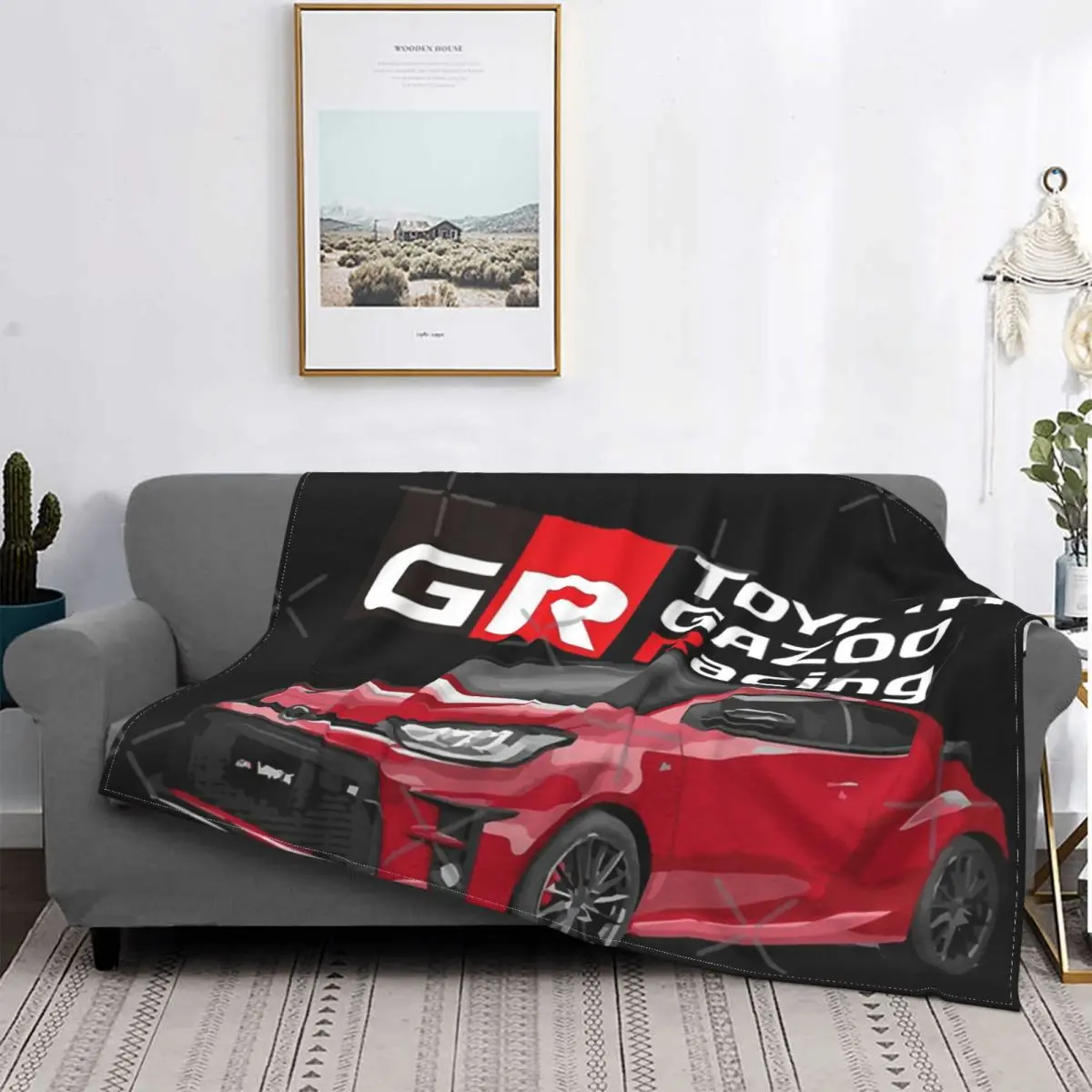 

Toyota Gr Yaris - Gazoo Racing Red Blanket Bedspread Bed Plaid Bed Linen Anime Blanket Summer Blanket Bedspreads For Bed