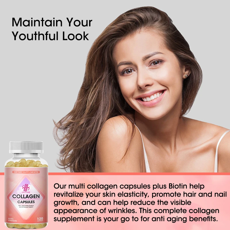 Collagen Multi Collagen Capsules - Types I, II, III, V & X - Hydrolyzed Blend with Biotin & Vitamin C for Hair, Skin, Nails