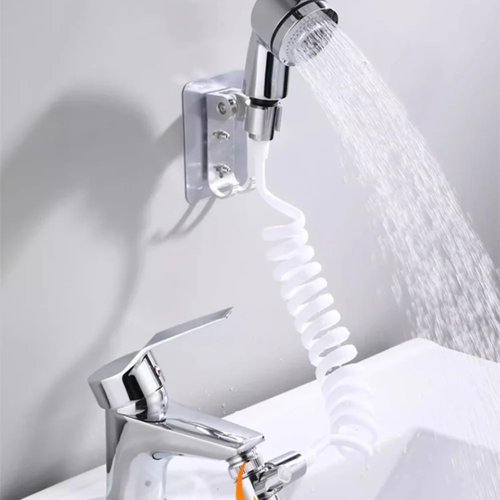 Extendable Sink Faucet Bathroom Basin Mixer Tap Pull Out Sprayer Cold Hot Water Faucet Modern Wash Basin Plumbing Tool
