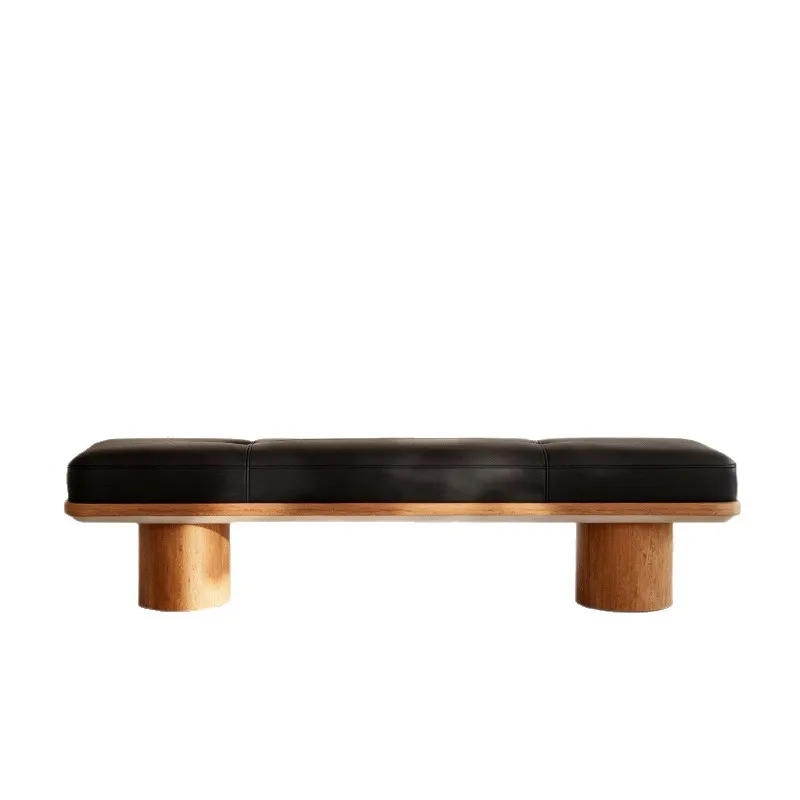 

Nordic leather sofa first layer cowhide living room corner combination retro oil wax leather three people