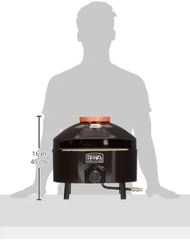 Pizzeria Pronto Outdoor-Pizzaofen, leicht, tragbar und sicher auf jeder Oberfläche, schwarz