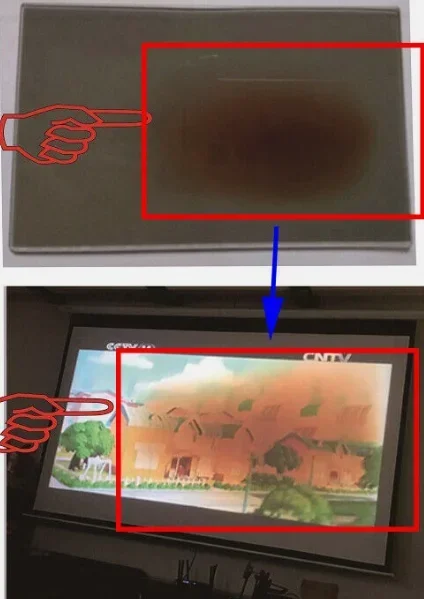 لجهاز عرض Wanbo x5 مقاس 120 × 70 مم أو 120 × 75 مم مستقطب عازل زجاج مستقطب مقاوم للحرارة شاشة LCD زجاجية أصفر
