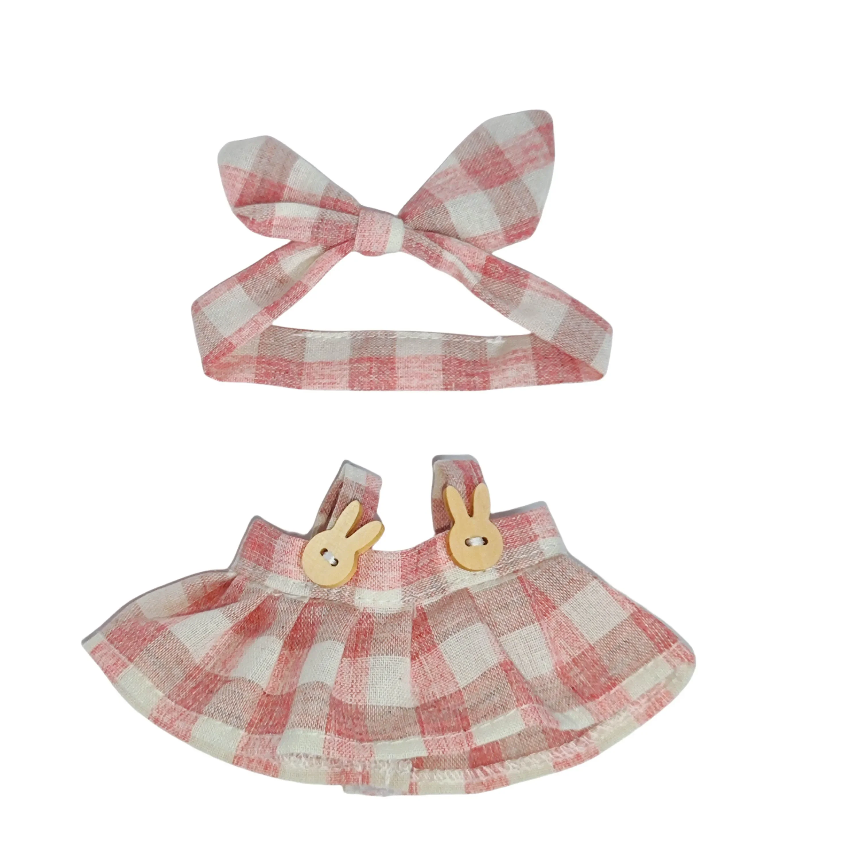 

Одежда 15-17 см для Labubu Pullbu Sit-Sit, брелок для вечеринки + комплект одежды для куклы и юбки (Каваи)