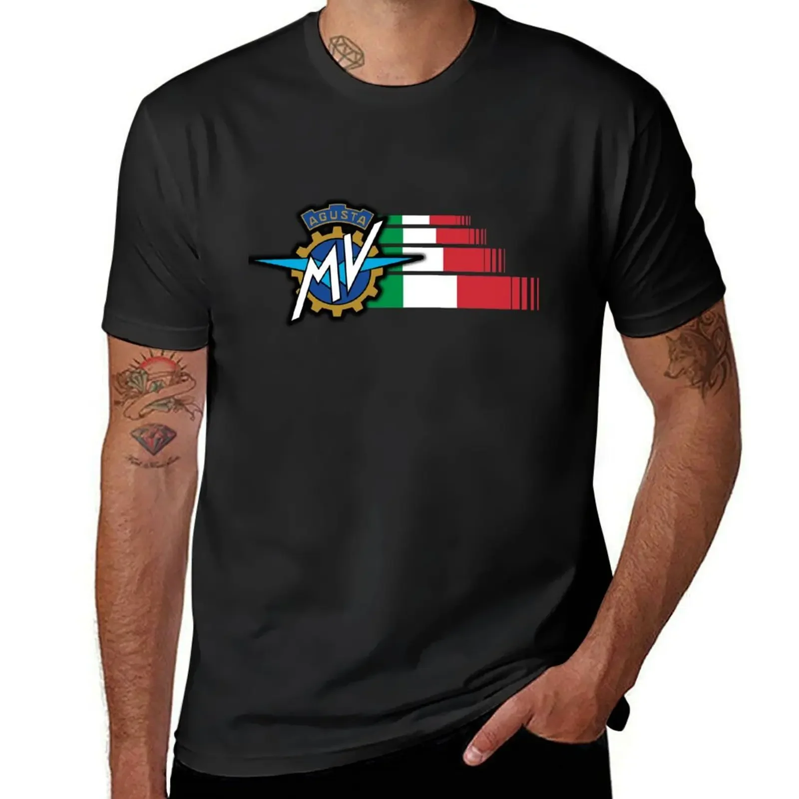 MV Agusta Motorcycles T-Shirt sports fans plus sizes customs Men's cotton t-shirt