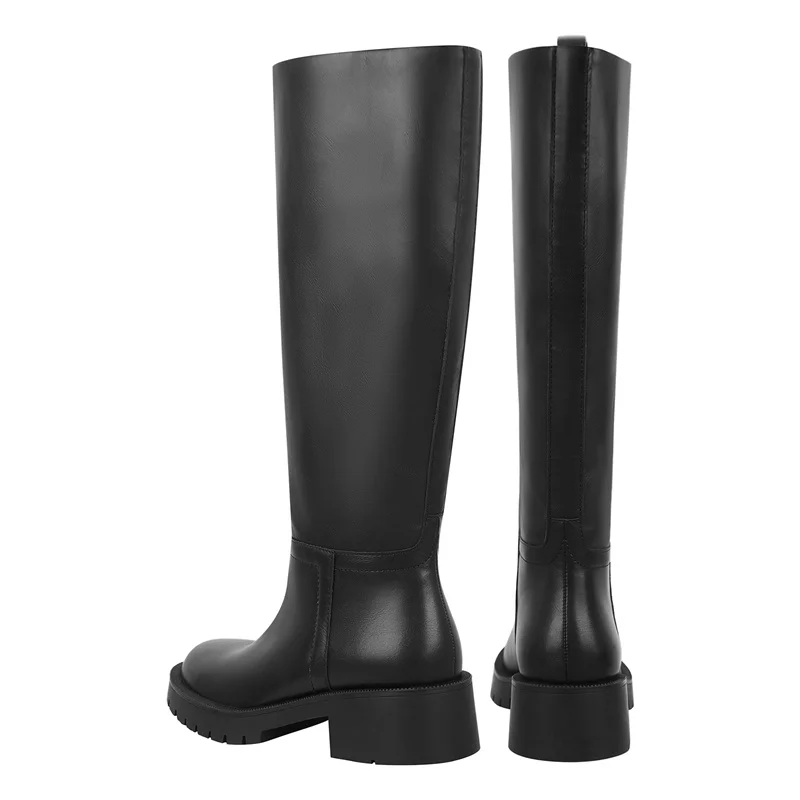 Onlymaker Women Black Knee High Boots High Heeled Autumn Winter Warm Woman Snow Motorcycle Fashion Boots