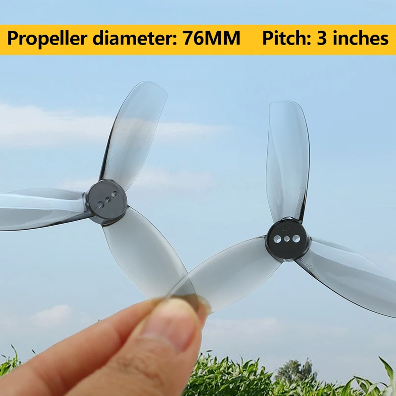 

HQProp T76MMX3 V2 3-Blade 3inch Propeller 76mm CW&CCW PC Props For RC FPV CT30 CineBot Ducted Drone CineWhoop