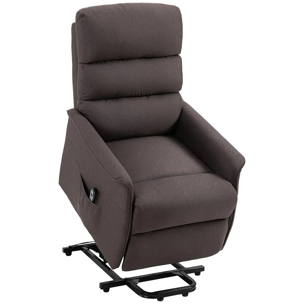 

Power Lift Recliner Chair for Elderly, Easy Assembly, Fabric Lift Chair for Adults, Recliner Sofa with Remote Control, Side Poc