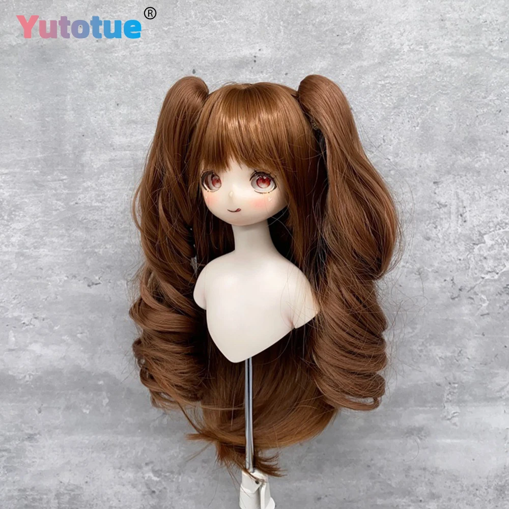 Yutotue BJD Langhaar-Perücke, 2, Pferdeschwanz-Haar, weiche Perücke für 1/3 1/4 1/6 BJD SD-Puppen, Modepuppe, Perücken, Haar-DIY