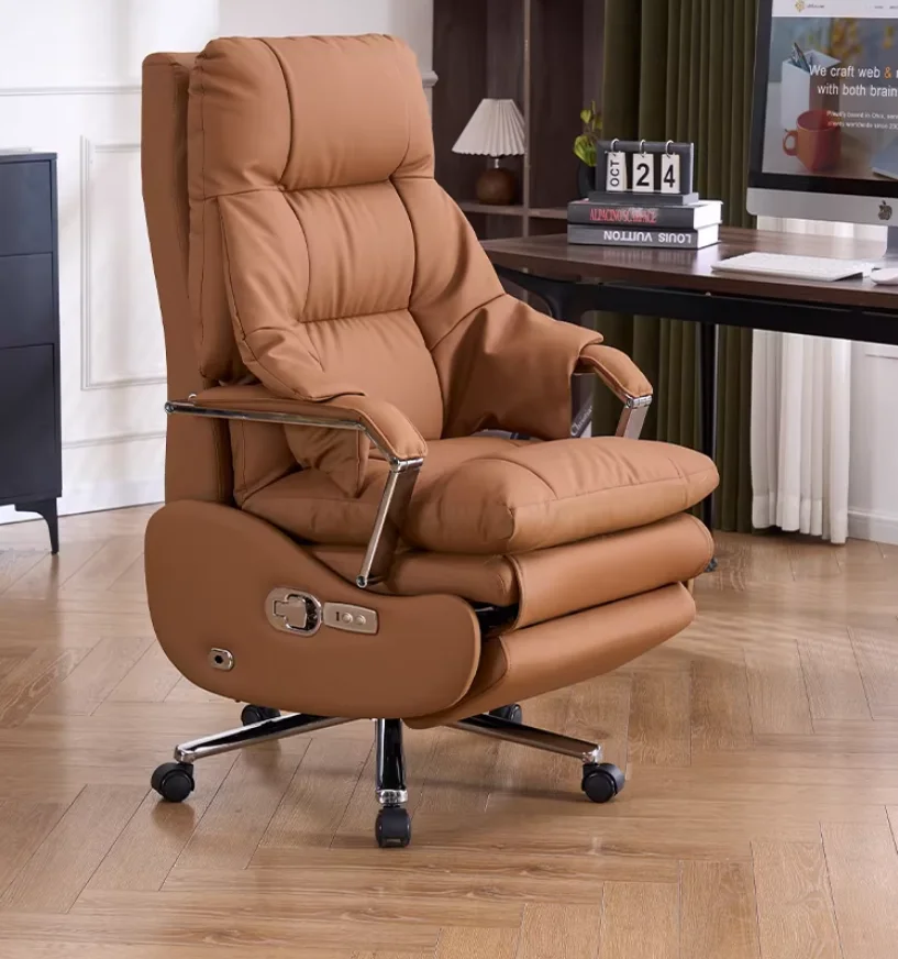 

Electric boss chair household leather office chair business office reclining computer chair study lunch break