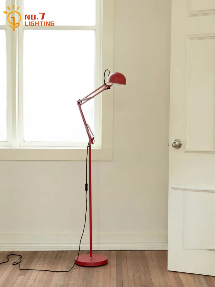 

Medieval Classical Three-fold Robotic Arm Floor Lamp LED E27 Adjustable Industrial Standing Lamp Study Living/Model Room Stuido