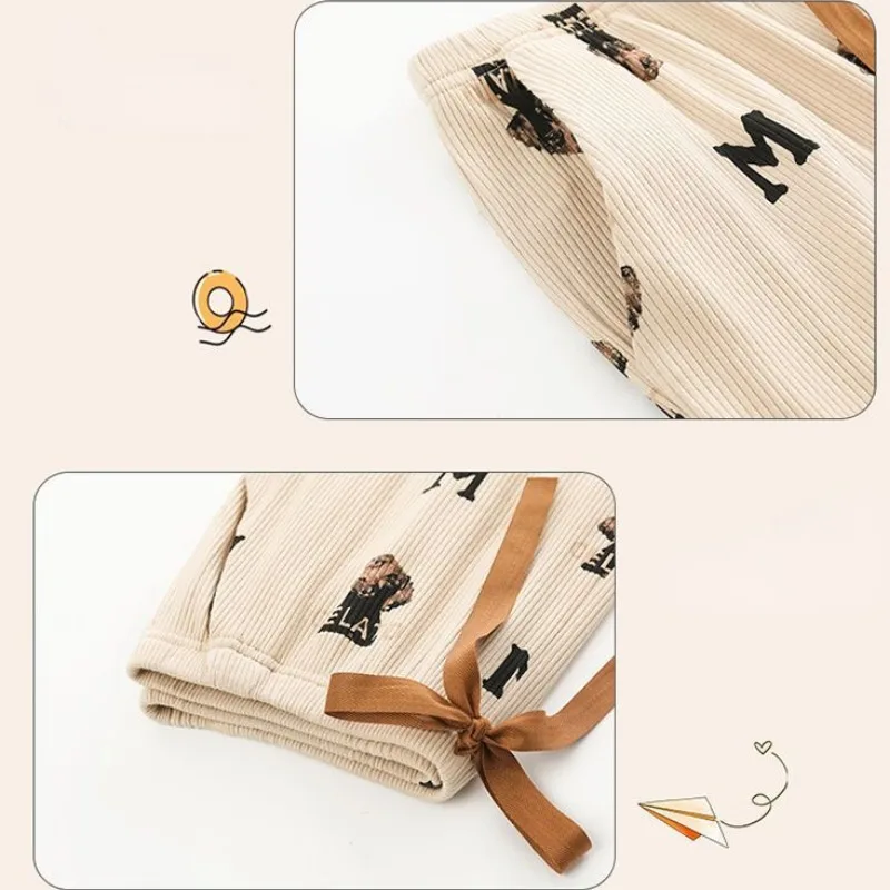 2023 New Korean Version Cotton Pajama Women Spring Autumn Long-sleeved Loungewear Cardigan Cute Nightwear Loose Homewear Set