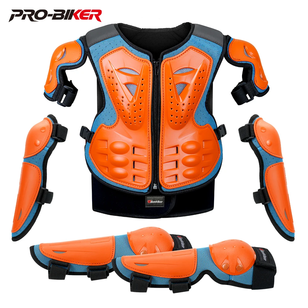 

Детский молодежный защитный жилет для всего тела, доспехи, детская броня для мотокросса, защитное снаряжение для груди, позвоночника, локтя, плеча, наколенника