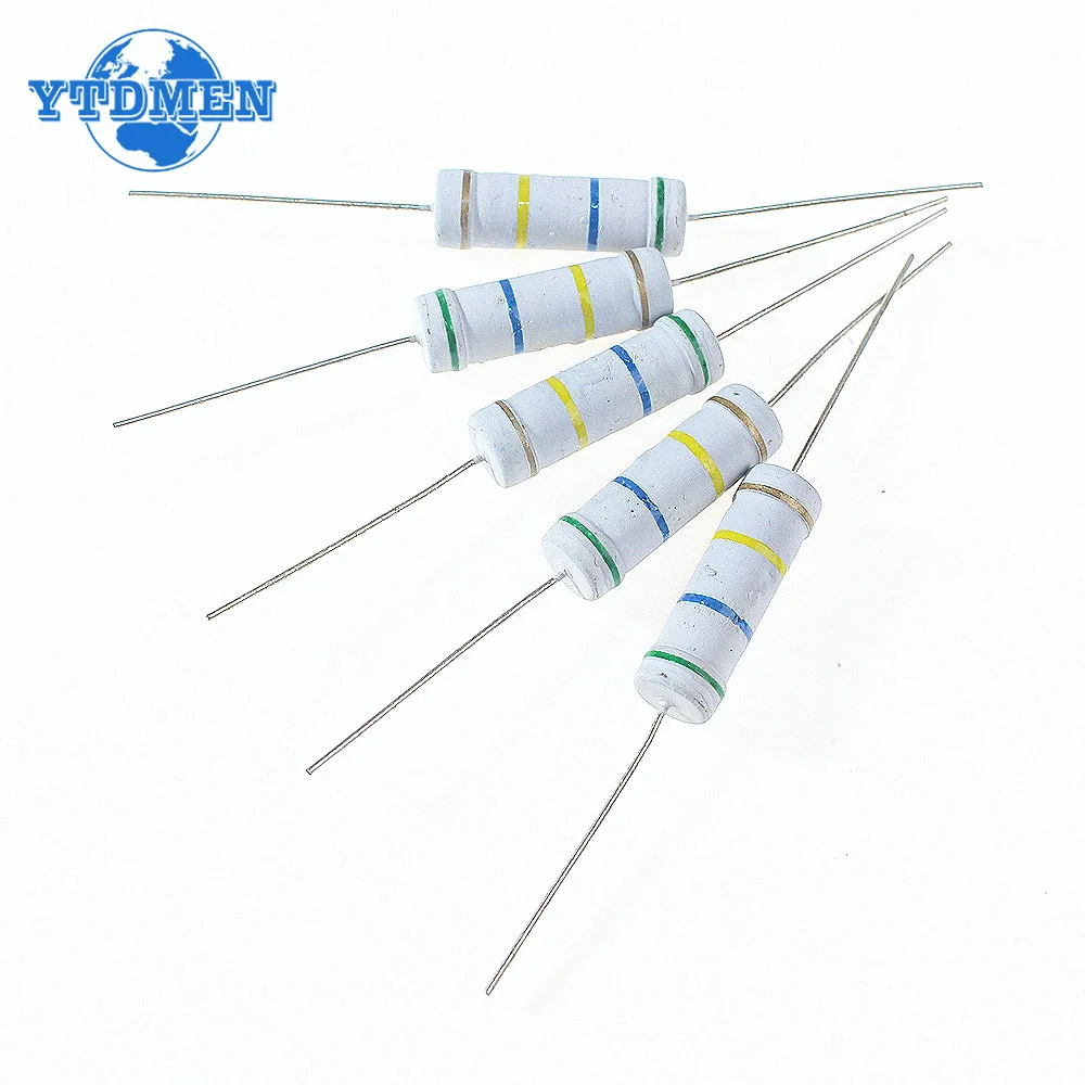 Imagem -05 - Carbon Film Resistor Variedade Kit Ohm Resistores Kits Faça Você Mesmo 5w de Resistência 0.1r750r 1k820k 150 Pcs