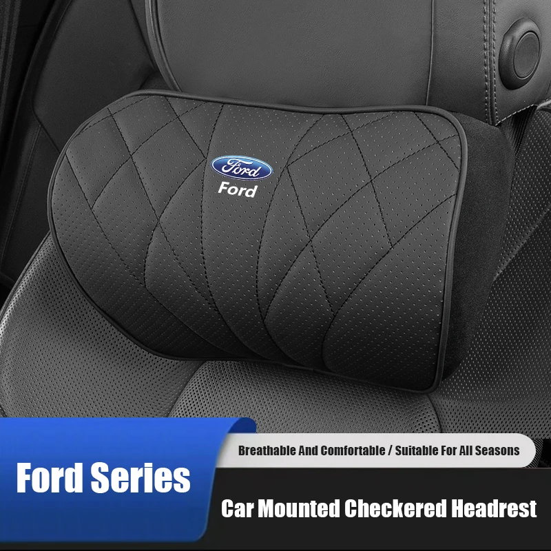 1 шт., подголовник для автомобильного сиденья, подушка для шеи с логотипом для Ford S MAX Ranger Focus Fiesta Mondeo Kuga Mustang Escort KA Ecosport Flex Ever