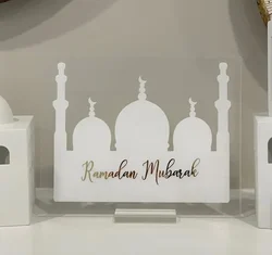1pc Eid Mubarak Arabic , Double Sided, Eid Decoration, Ramadan Gift, Eid Party,  Acrylic Sign，Ramadan decor，EID decoration，Ramad
