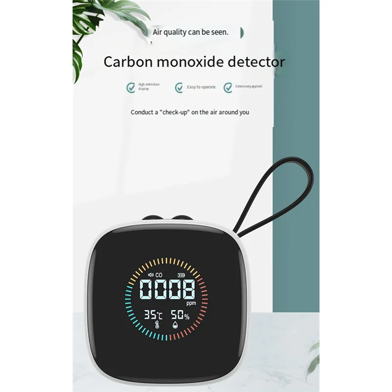 A29F-كاشف أول أكسيد الكربون CO جهاز اختبار محمول متعدد الوظائف كاشف درجة حرارة الهواء والرطوبة