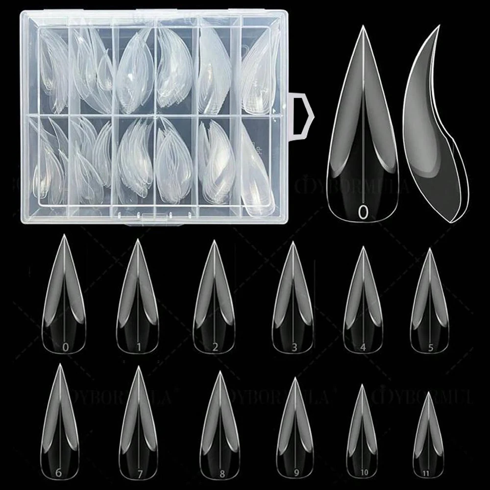 120pcs/box 3D Eagle Claw Shape Nail Dual Forms for Nail Extension of 3D Dragon/Cat Claw Acrylic Nails Special Full Cover Molds view 2