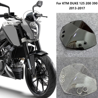 For Duke 125 200 390 Windscreen Motorcycle Sports Windshield Wind Deflector Duke125 2013 2014 2015 2016 2017 Duke390 Accessories