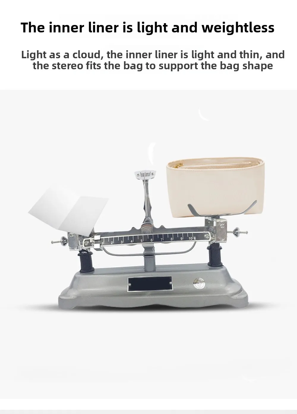 Bag Organizer Insert For Mini Herbag Inner Bag Nylon Lining Reconstruction Storage Bag Support Bag Insert Bag Accessories