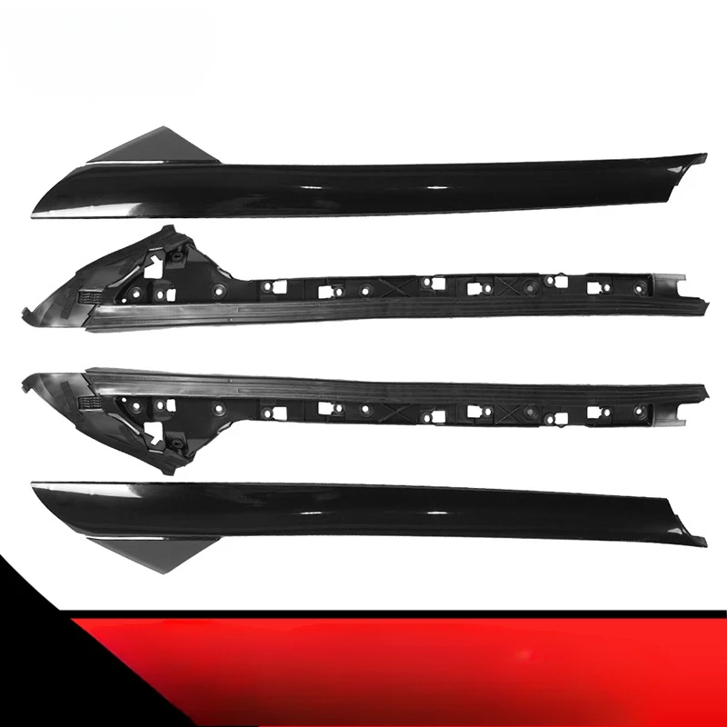 

4Pcs Car Windshield A Pillar Molding Trim Set BB5Z 7803144 AB Outer Inner Driver and Passenger Side for F Ord Explorer 2011-2019