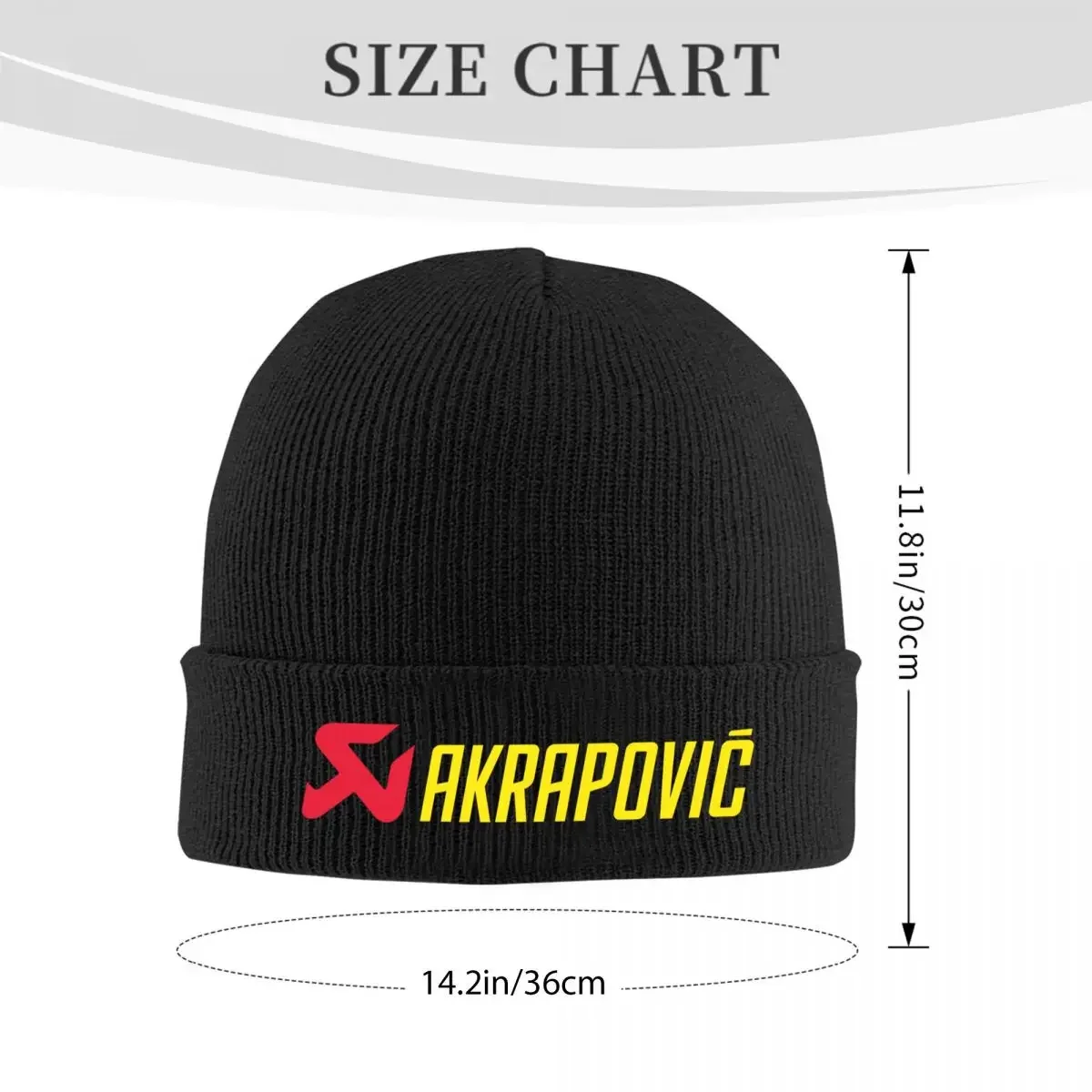 Akrapovics Logo AKS Motorcycle Exhaust Warm Knitted Cap Hip Hop Bonnet Hat Autumn Winter Outdoor Beanies Hats for Unisex Adult